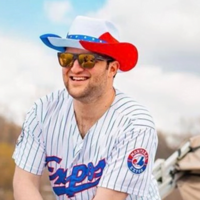 Will Schwartz Author Happy Hour Sports In Expos Jersey and Stetson Hat